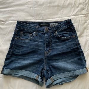 Aeropostal Mid Rise Blue Jean Shorts Size 5